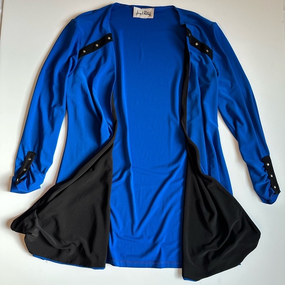 Joseph Ribkoff Women’s Open Front Cardigan Blue Black Size Small (Estimate) - Picture 1 of 10